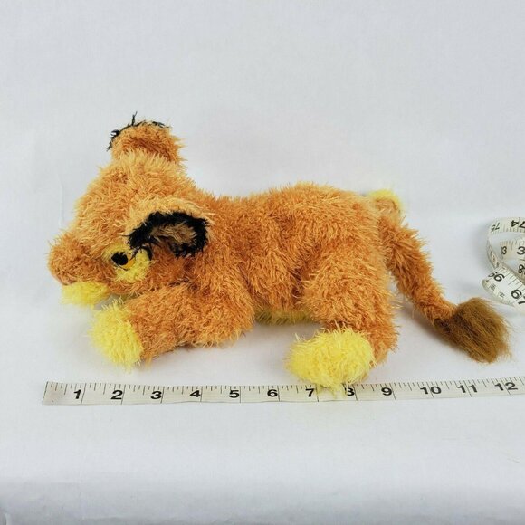 Disney Store The Lion King Simba Plush Lying Down Shaggy Fur Stuffed Animal Toy - Picture 10 of 10